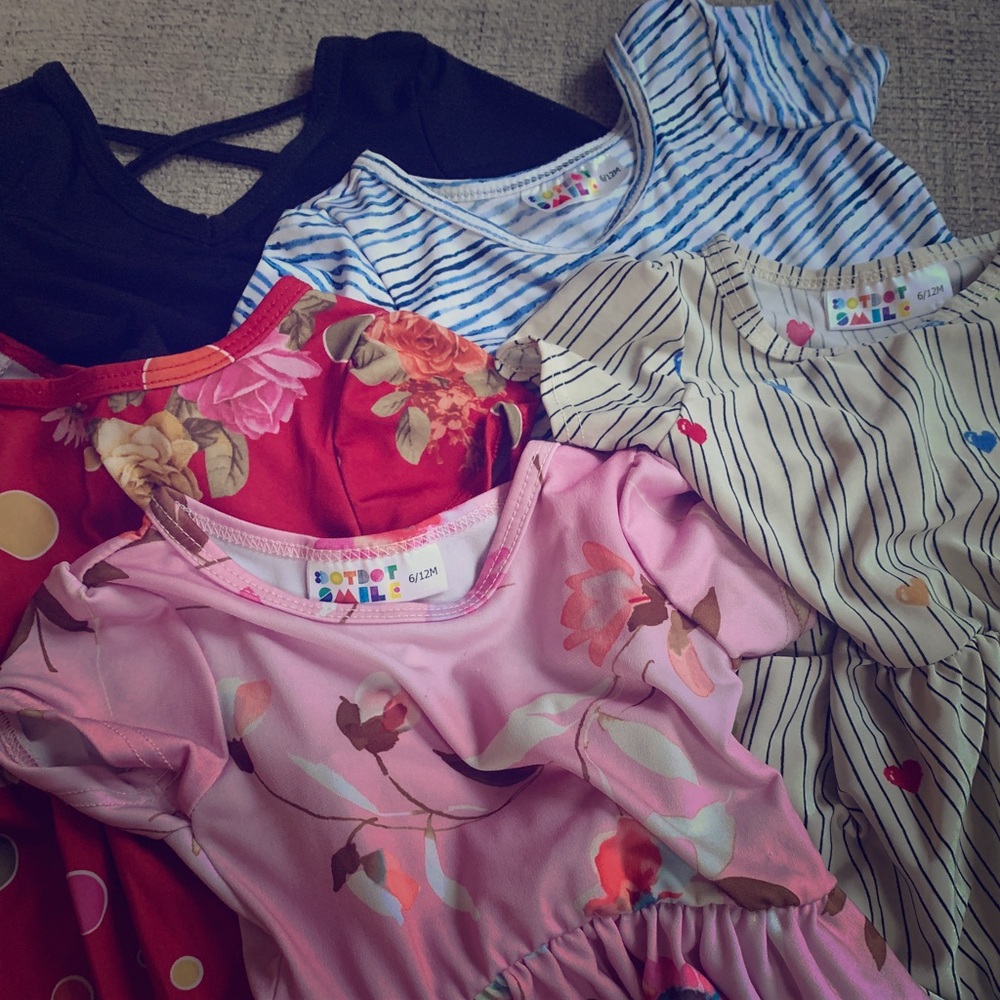 Dot dot smile dresses 6-12 months